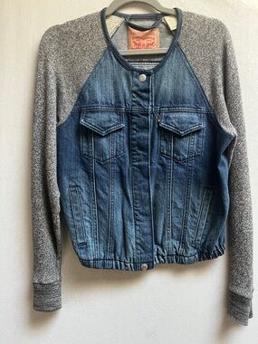 Levi's Denim Front Raglan Sleeve Snap Button Jacket Sz M
